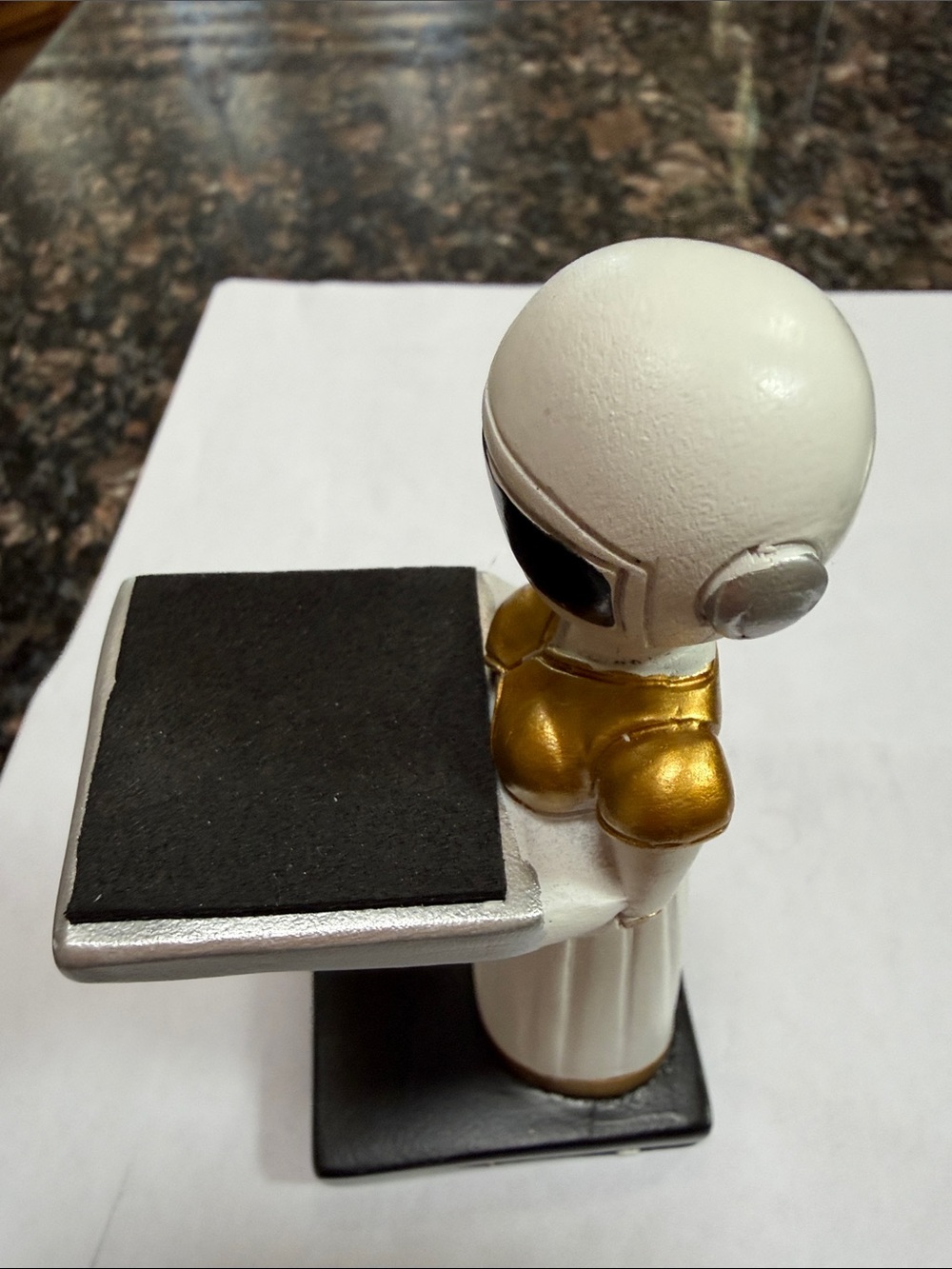 Alien Watch Stand Holder White and Gold - Picture 3 of 5